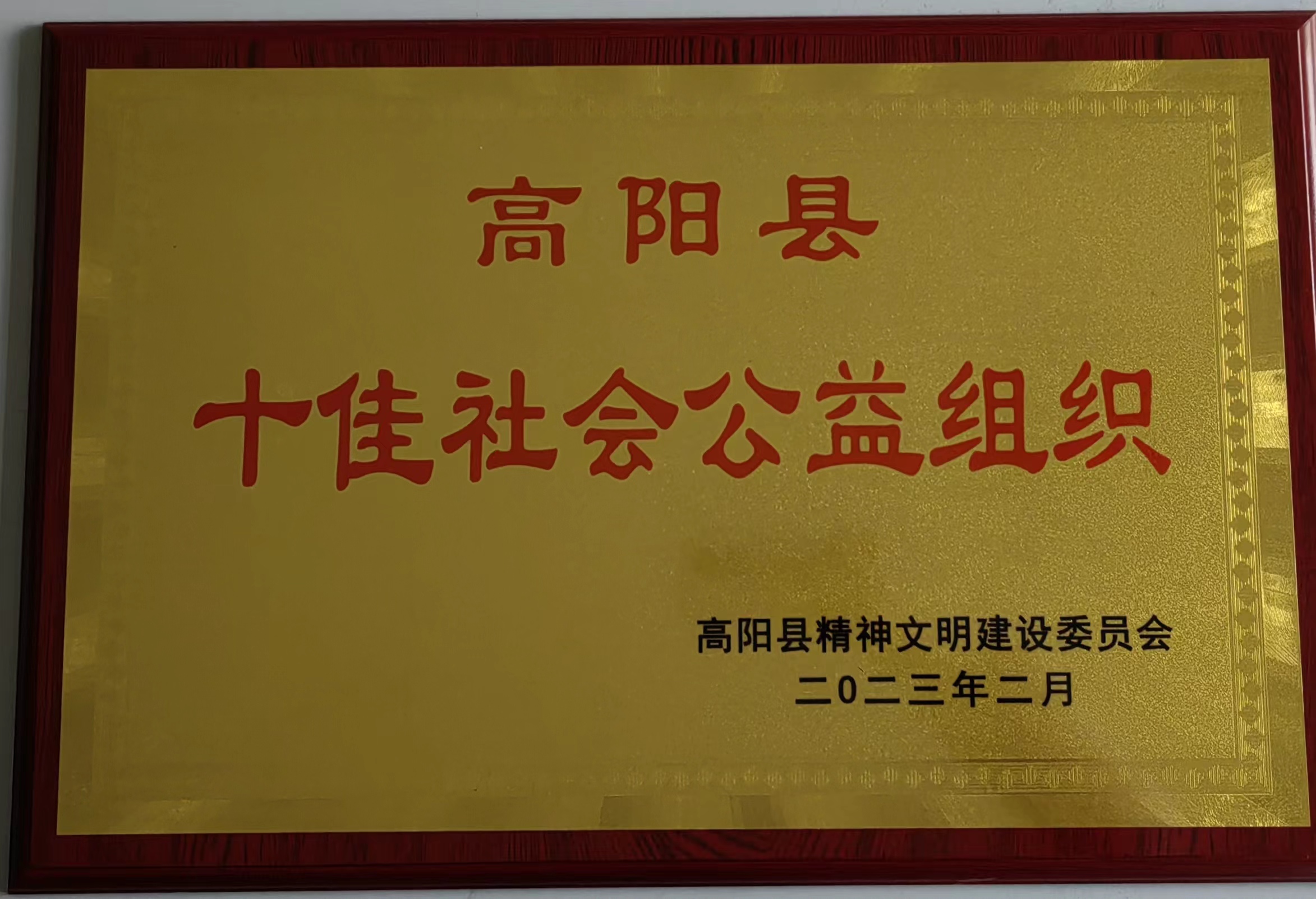 喜報(bào)！高陽縣瑞春紡織榮獲“十佳社會(huì)公益組織”稱號(hào)
